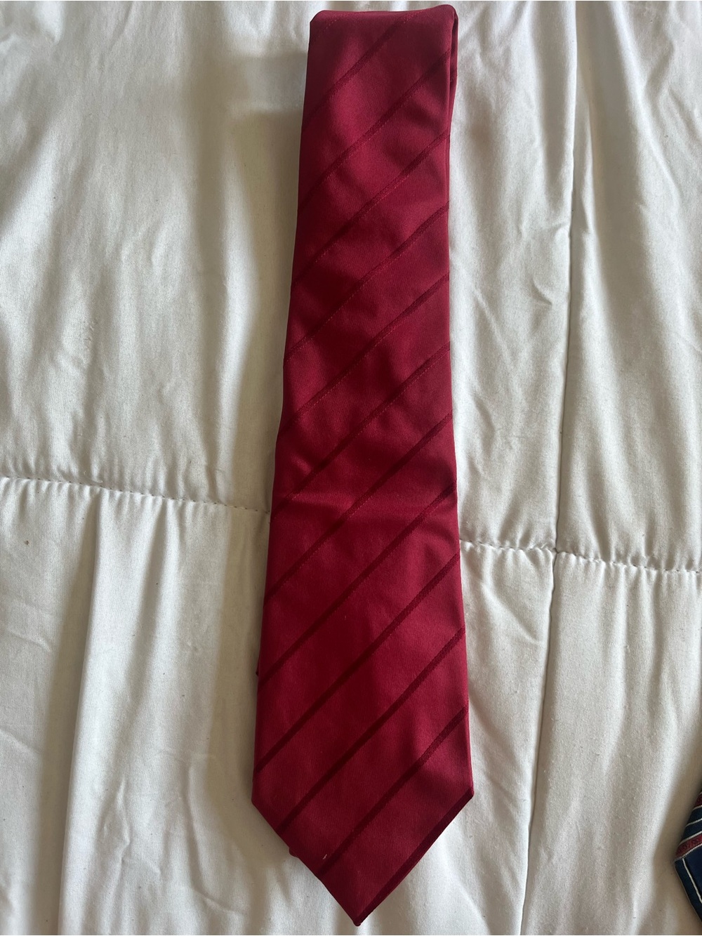 Armani Collezioni Deep Burgundy Diagonal Stripe Tie